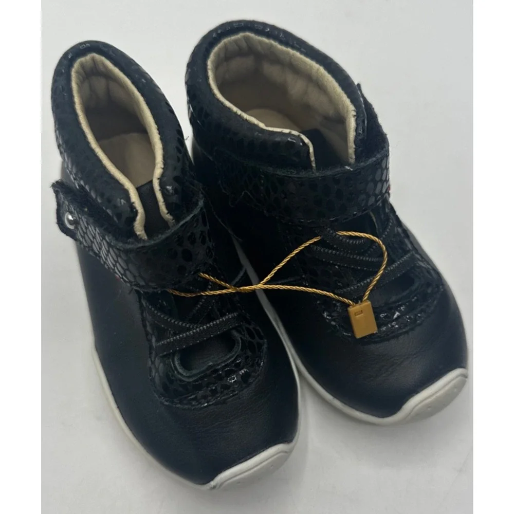Marc Joseph New York Baby Unisex Hightop Black Snake Trim Size 5W Toddler